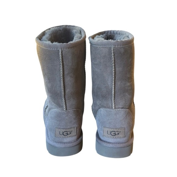 UGG Australia Classic Short II Grey Suede Sheepskin Boots Women's